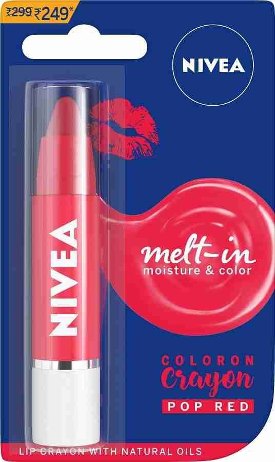 Bálsamo labial con color - NIVEA Poppy Red Crayon Lipstick