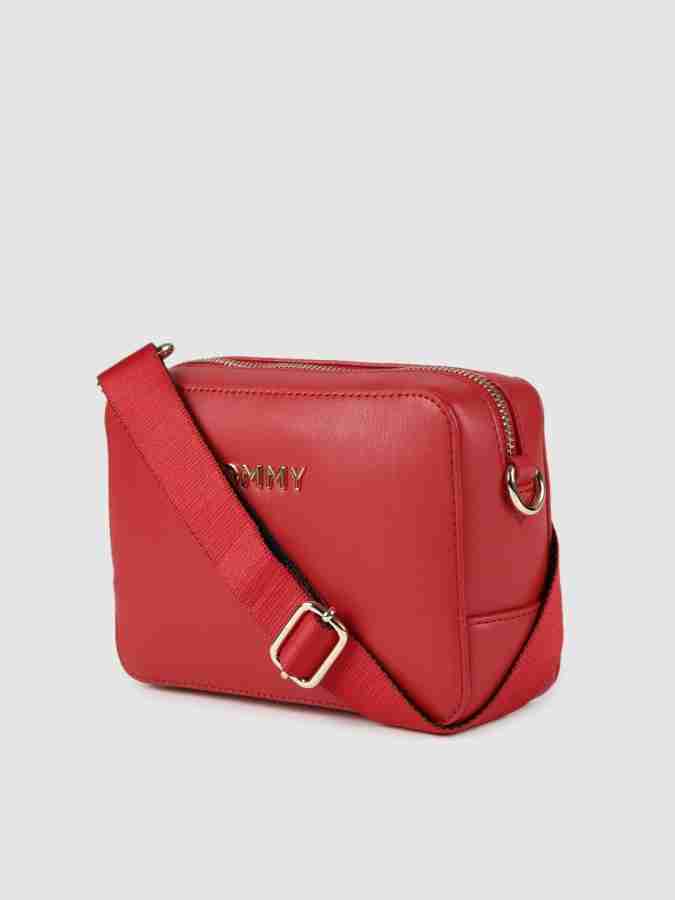 Red tommy hilfiger handbag hot sale