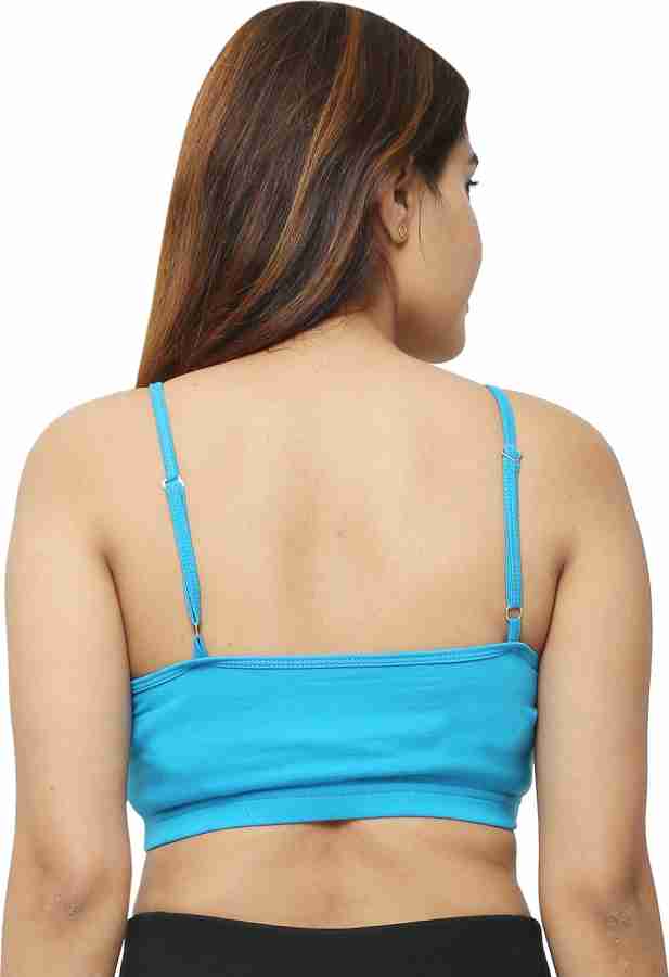 Star Fashion Noida Single Strip Sports Bra 4 Way Lyrca Hosiery 100% Cotton  - Free Size Women Sports Non Padded Bra