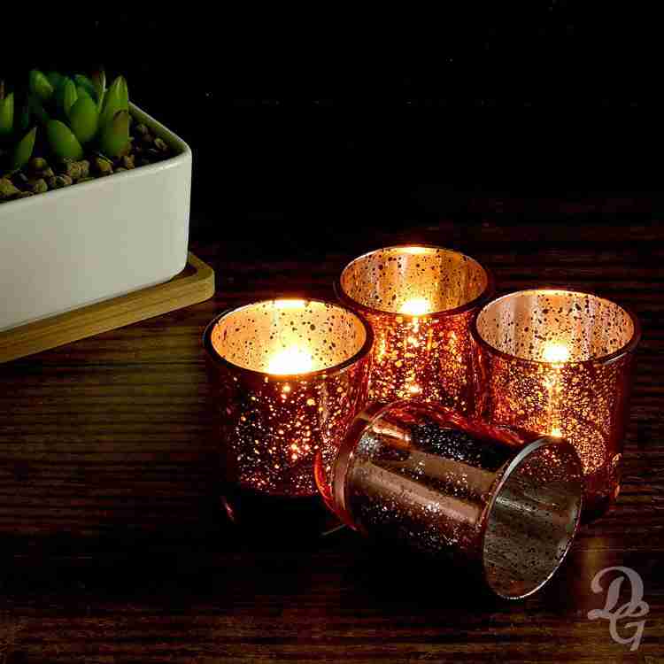Decent Glass Glass 12 Tealight Candle Holder Glass Votive, Birthday,  Holiday & Home Decoration, Set of 12 (Clear) Glass 12 - Cup Tealight Holder  Set Price in India - Buy Decent Glass
