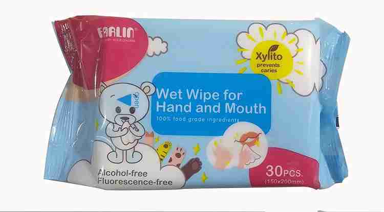 FARLIN Wet Wipes for Hand and Mouth 28 pcs pack COMBO PACK OF 2