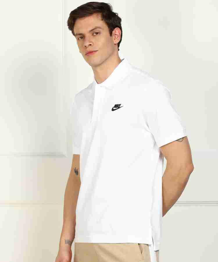 NIKE Solid Men Polo Neck White T Shirt Buy NIKE Solid Men Polo Neck White T Shirt Online at Best Prices in India Flipkart