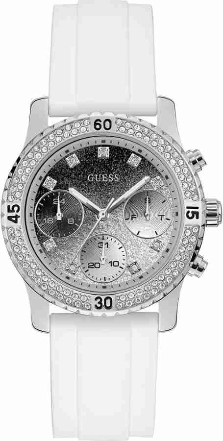 GUESS Multifunction White Silicone Strap Analog Watch For Women Buy GUESS Multifunction White Silicone Strap Analog Watch For Women W1098L1 Online at Best Prices in India Flipkart