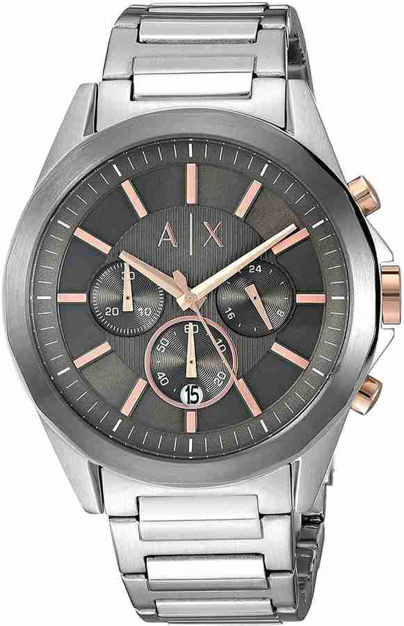 A X ARMANI EXCHANGE Armani Exchange Men s AX2606 Silver Watch Analog Watch For Men Buy A X ARMANI EXCHANGE Armani Exchange Men s AX2606 Silver Watch Analog Watch For Men grey7593 Online