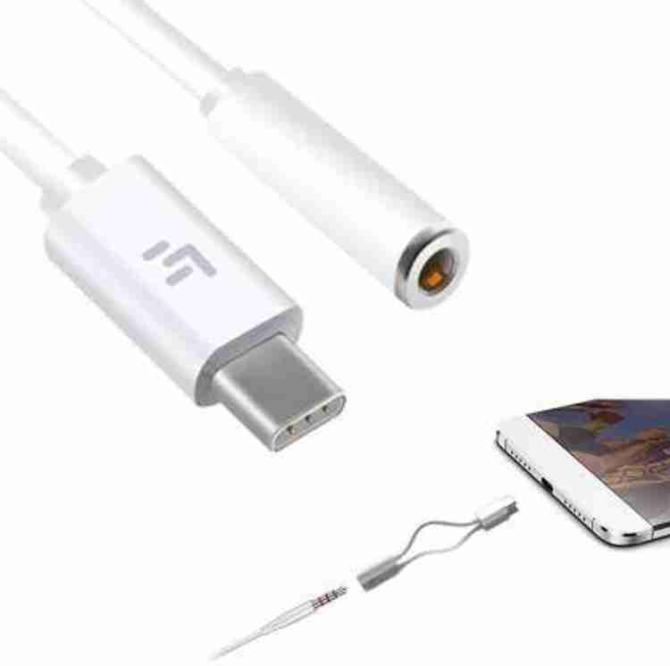 silaniya White White Realme X3 SuperZoom Type C to 3.5 MM Audio