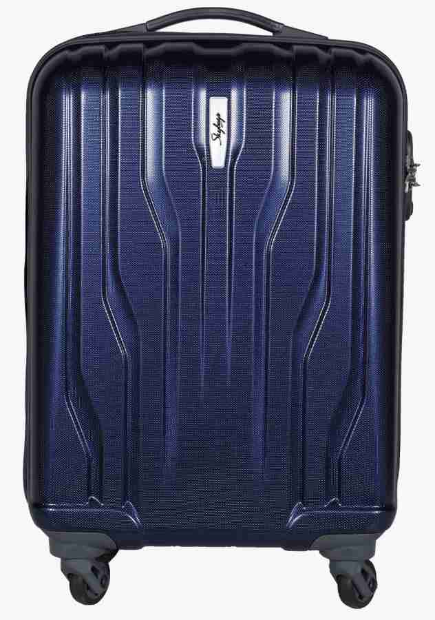 SKYBAGS Marshal 55 cm Hard Trolley Blue Cabin Suitcase 4 Wheels 22 inch Blue Price in India Flipkart