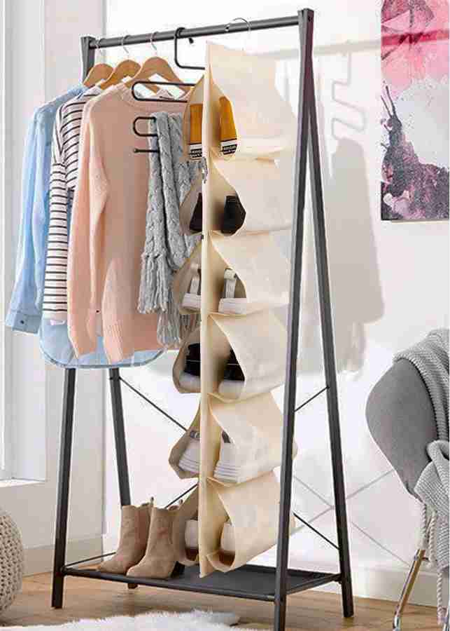 Flipkart SmartBuy 12 Compartment Shoe Rack Hanging Shoe Organizer Beige Pack of 2 Shoe Organizer Price in India Buy Flipkart SmartBuy 12 Compartment Shoe Rack Hanging Shoe Organizer Beige
