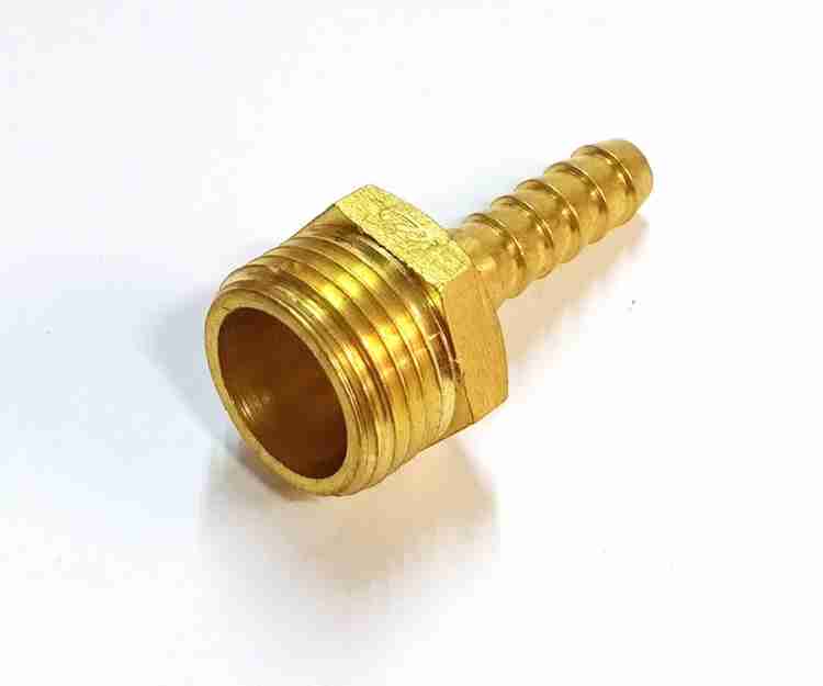 US Solid Brass Hose Fitting, Adapter, 1/2 Barb x 1/2 NPT Male Pipe  Fittings