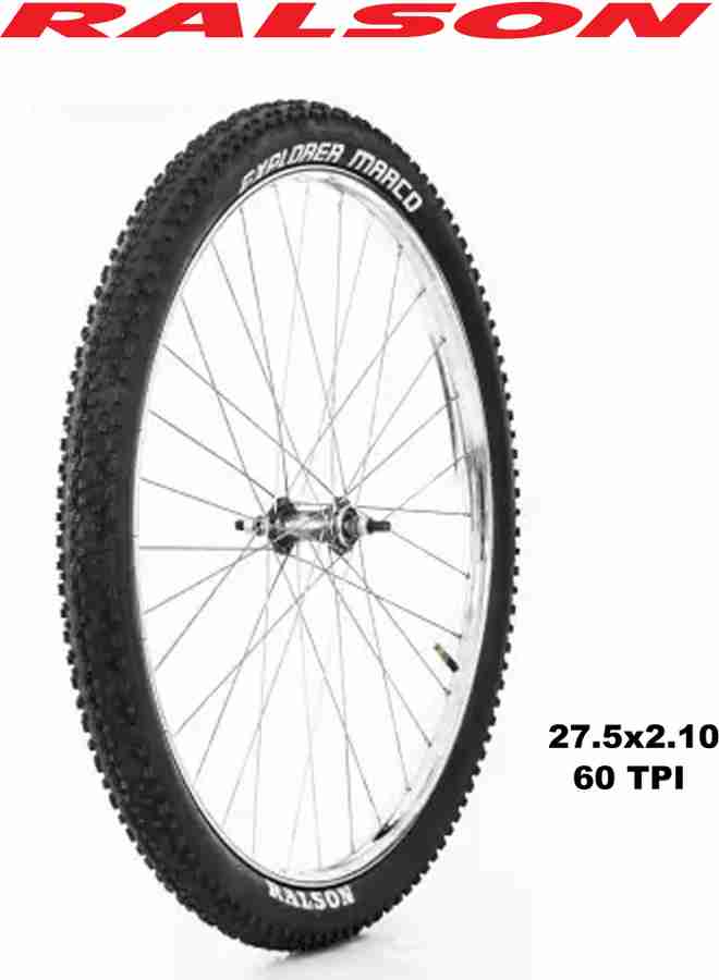 RALSON TYRE 27.5x2.10 P 1 EXPLORER MARCO TUBETYPE TYRE For BICYCLE BMX BICYCLE MTB BIKE Buy RALSON TYRE 27.5x2.10 P 1 EXPLORER MARCO TUBETYPE TYRE For BICYCLE BMX BICYCLE MTB BIKE Online at