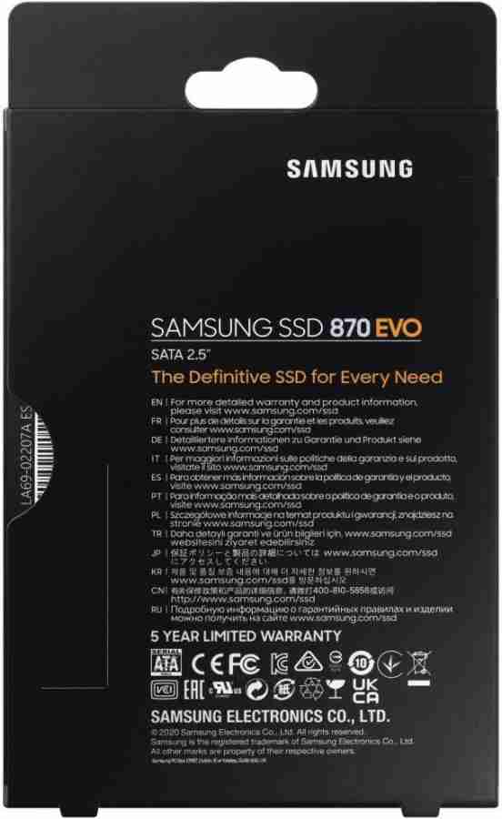 SAMSUNG 870 Evo 500 GB Laptop, Desktop Internal Solid State Drive (SSD)  (MZ-77E500 Sata) - SAMSUNG : Flipkart.com