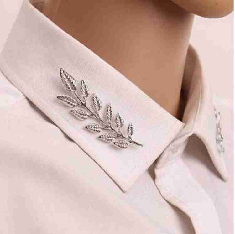 KWISH Leaf Shape Brooch Shirt Collar Pin For Men s and Women s Brooch Price in India Buy KWISH Leaf Shape Brooch Shirt Collar Pin For Men s and Women s Brooch online at Flipkart