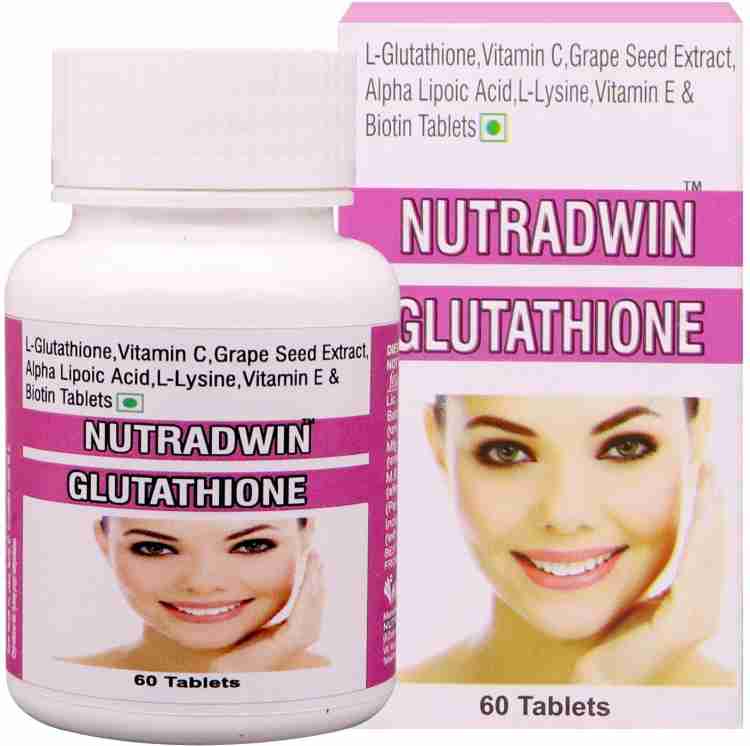 nutradwin L Glutathione Skin Whitening 1000mg Tablet with Vitamin