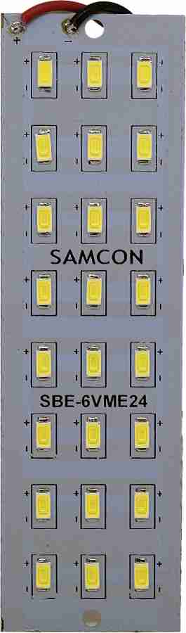 Samcon 6 Volt DC 5724 SMD LED PCB Rigid Hard Strip Bulbs with