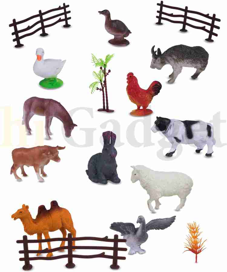 higadget Play Set for Kids Farm Animal Toys Animal Farm Play