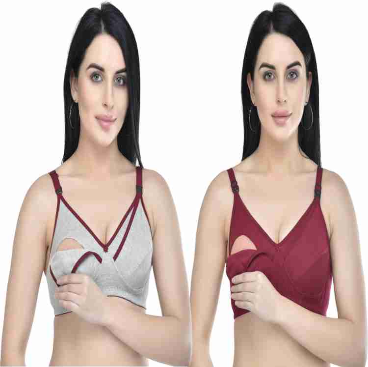 FASALVI Maternity Nursing Feeding Bra for New Mom and Breast Feeding Mother  Size 32-34-36-38-40-42-44