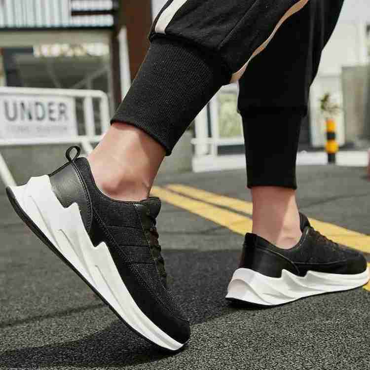 Passing Air Wonder Series Black Mesh Casual Sneakers Shoes Running