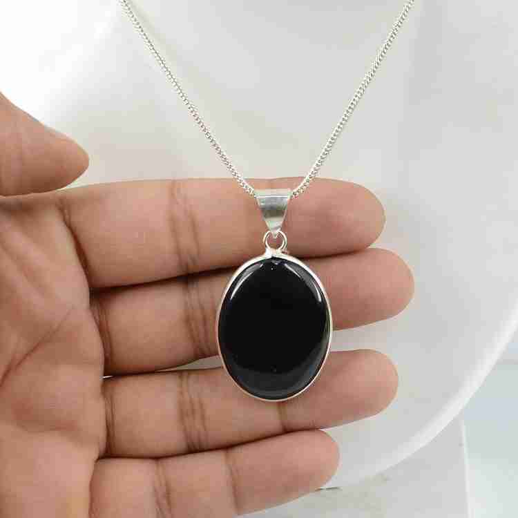 Black onyx sales stone pendant