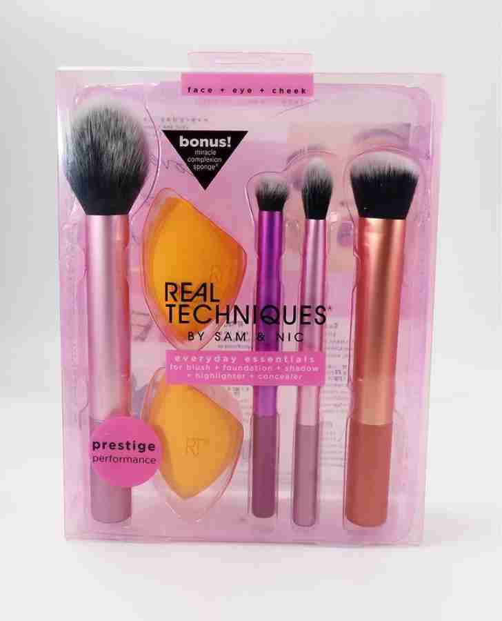 Buy Real Techniques - Everyday Essentials Brushes + Sponge