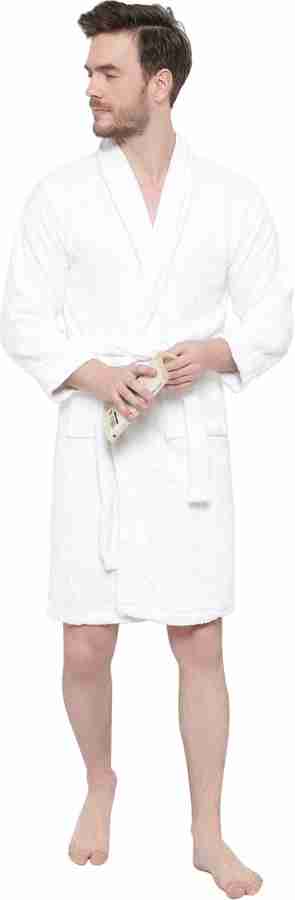 Cotton Trendy White Free Size Bath Robe