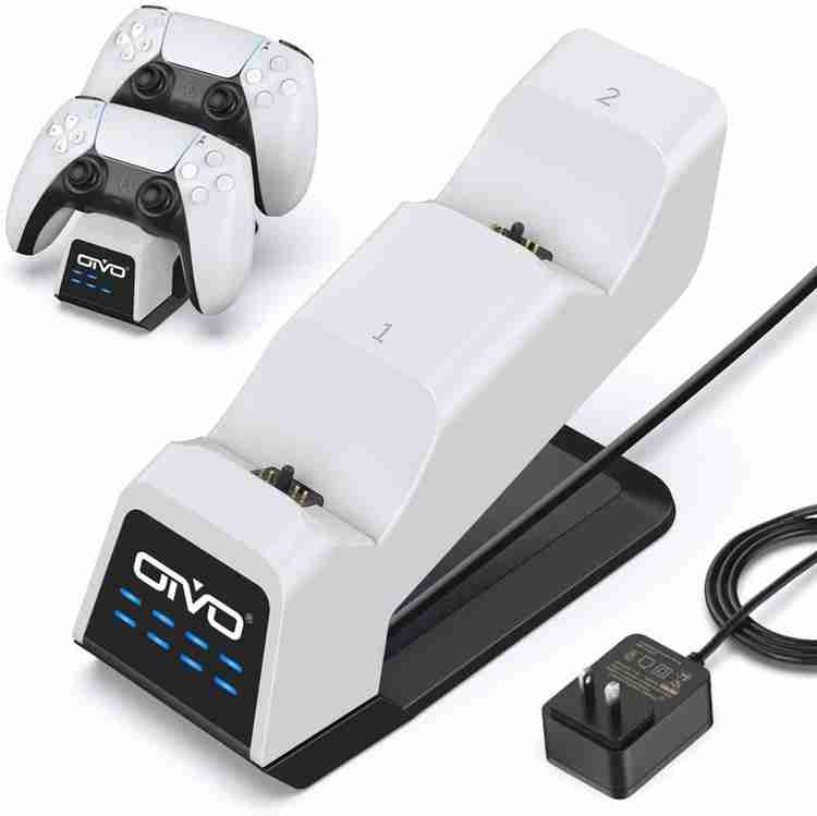 OIVO S5 Controller Charger Station Playstation 5 PS5 Controller Charging Dock Station Compatible With PS5 Dualsense Playstation 5 PS5 Accessories Charging Docking Station with Type C Power Adapter Cha...