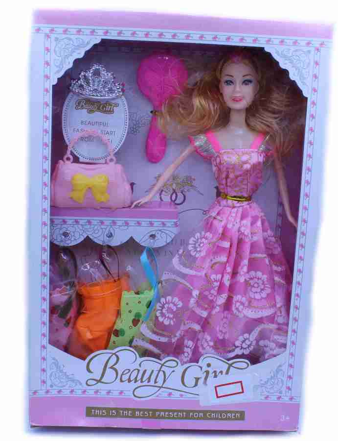 Buy Doll Bra and Underwear Set in Pink and Multi Color with Nightgown Made  to Fit Barbie Doll Online at desertcartINDIA