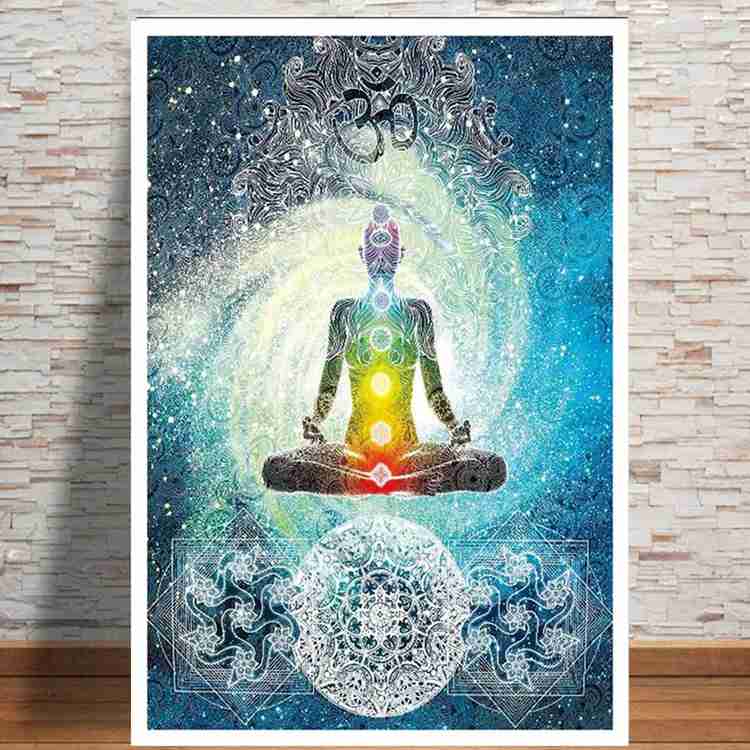 Indian Tapestry Yoga Decor Mandala Zen Wall Meditation Batik Hippie Om Sign Chakra Tapestry Indian Hanging Modern Bar Bathroom Decoration Painting Toilets Sexy Women Underwear Wall Picture Home Living...