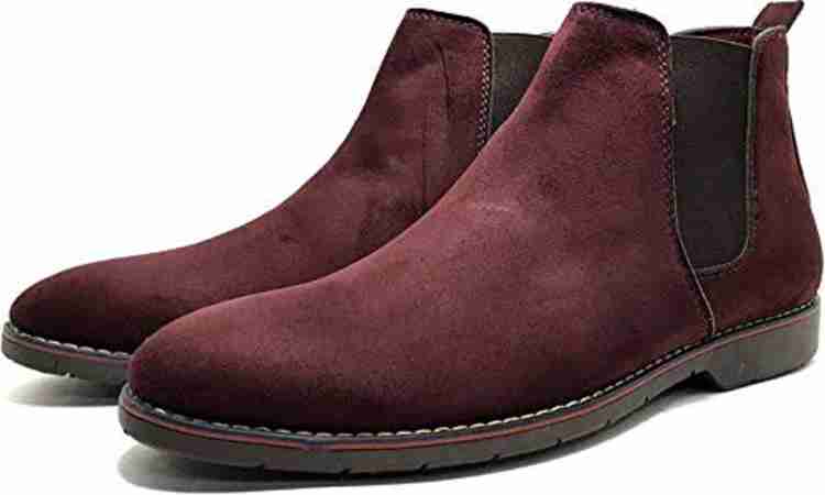 ESHLEY Maroon Chelsea Boots For Men Buy ESHLEY Maroon Chelsea Boots For Men Online at Best Price Shop Online for Footwears in India Flipkart