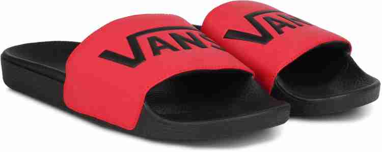 Vans slides shop red