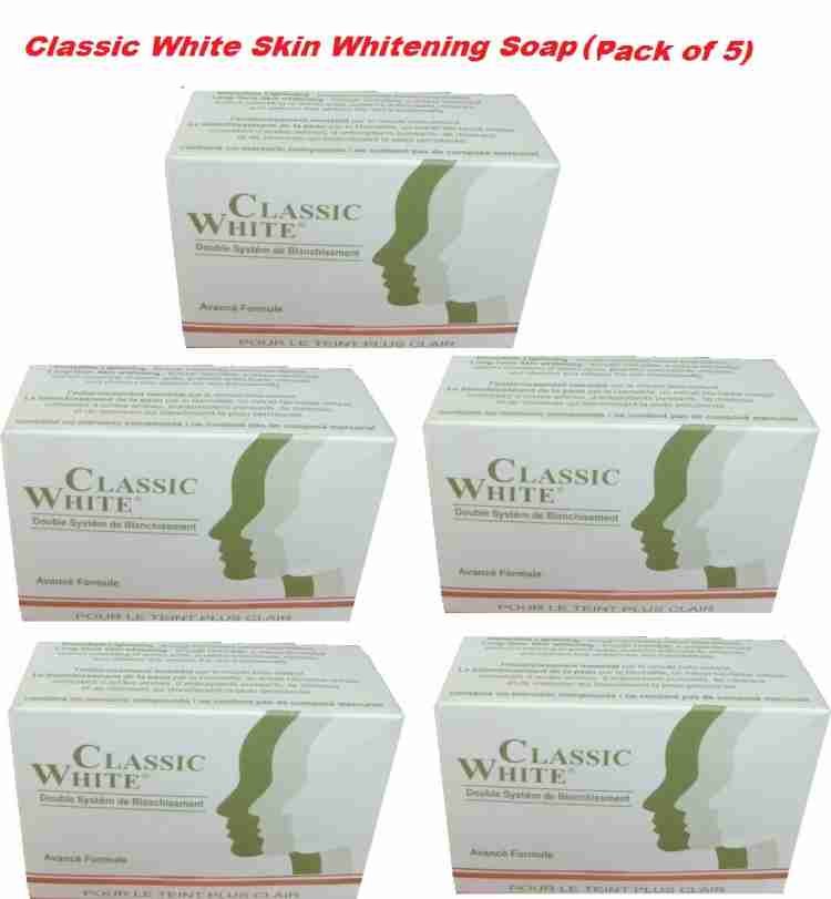 Classic White Tan Removal Skin Brightening Soap Pack Of 5