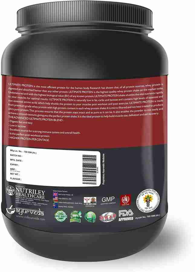 NUTRILEY Height Increase Body Mass Growth Ultimate Whey Protein