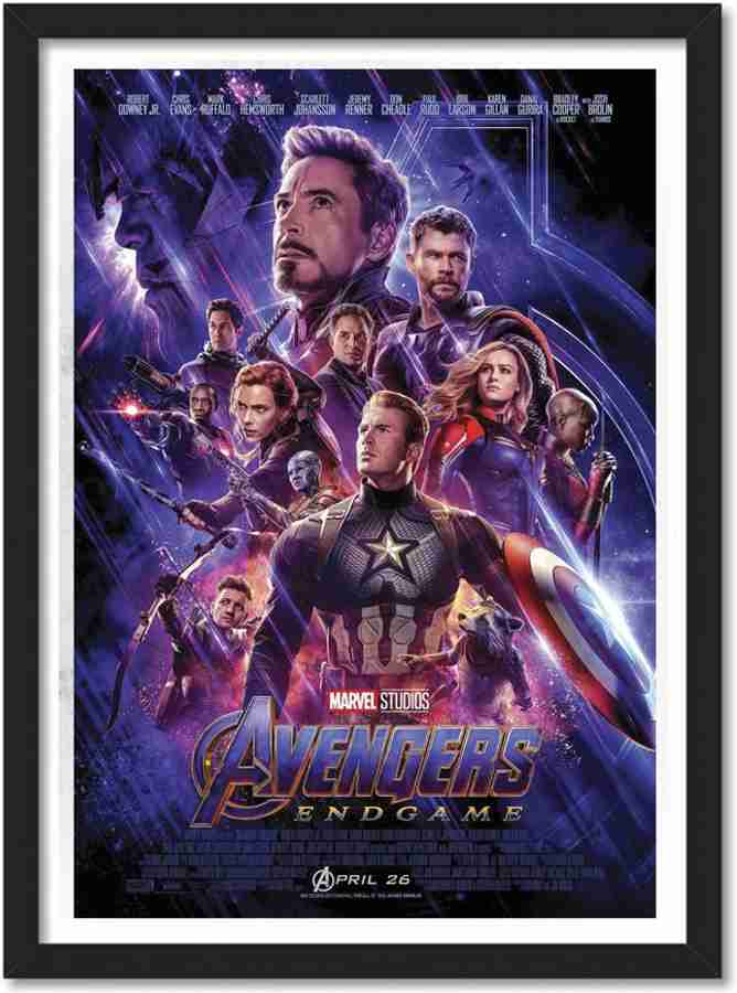 Avengers Endgame movie Framed Poster For Room Office 10 Inch X 13 Inch Framed Paper Print Movies Pop Art Minimal Art Quotes Motivation Art Paintings posters in India