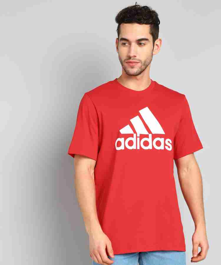 Red adidas best sale t shirt