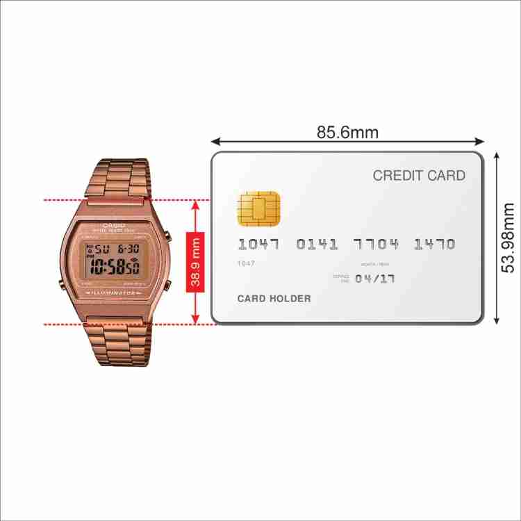 CASIO Vintage B640WC 5ADF Rose Gold Dial Rose Gold Stainless Steel Band Digital Watch For Men Women Buy CASIO Vintage B640WC 5ADF Rose Gold Dial Rose Gold Stainless Steel Band Digital