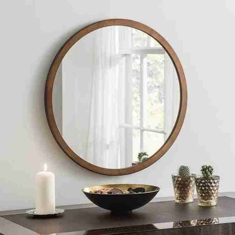 Round mirror wood shop frame