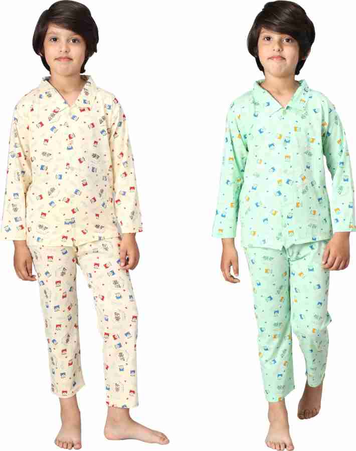 Fit N Fame Boys Printed Multicolor Night Suit Set Price in India Buy Fit N Fame Boys Printed Multicolor Night Suit Set at Flipkart Night Suit Set