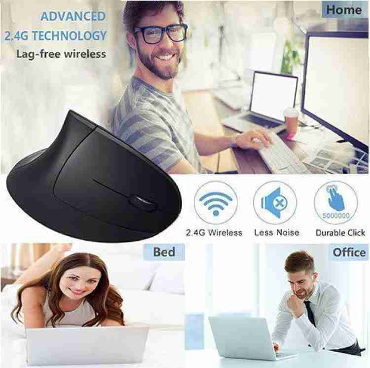 microware Ergonomic Mouse, Vertical Wireless Mouse - Rechargeable