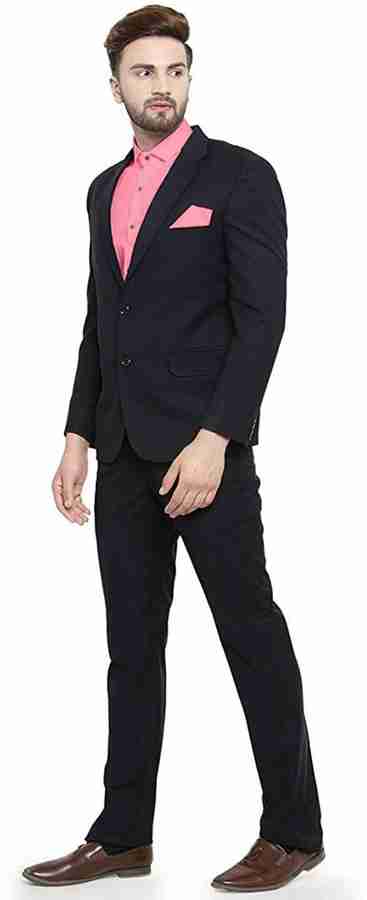 Black coat deals with pink shirt