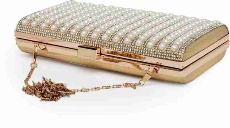 SAJEL Multicolor Clutch Stone Party Wear Hand work Box Clutch