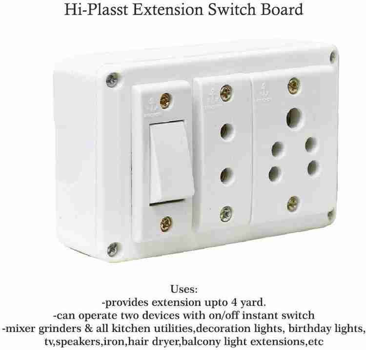 HI PLASST 1 switch 2 pin socket with 3 pin socket power plug 2