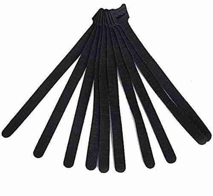 SYGA Velcro Cable Tie, Hook and Loop Straps Fastener, Nylon Reusable Self-adhesive  Cable Organiser for PC TV USB Network Cable, Velcro Tape for Home and  Office-12mm Width and 150mm Length (Black) 5pcs