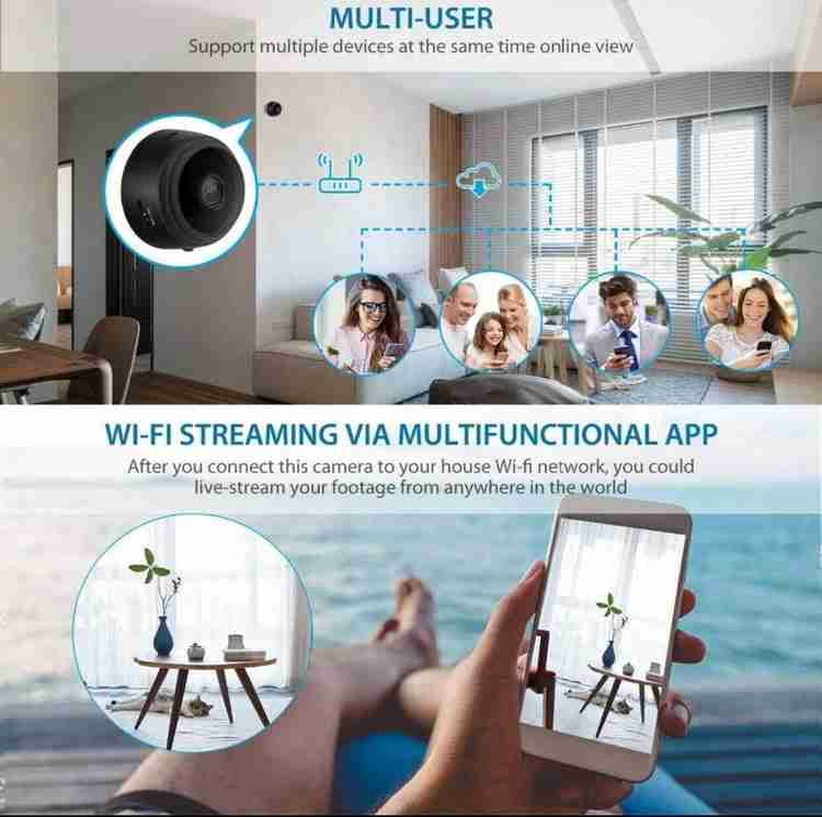 OJXTZF Mini Magnet WiFi Camera Wireless HD 1080P Indoor Home Small