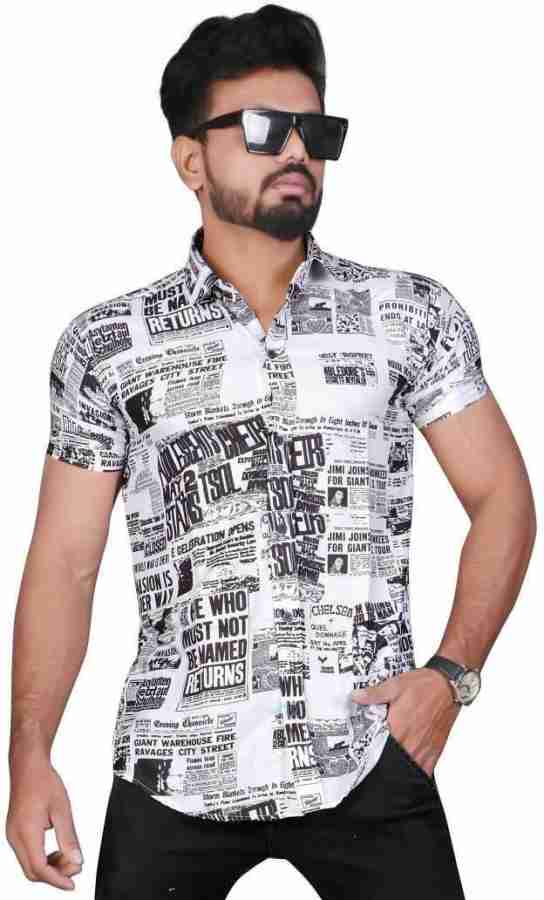 newspaper printed shirt flipkart