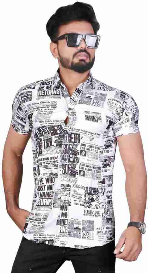 newspaper printed shirt flipkart