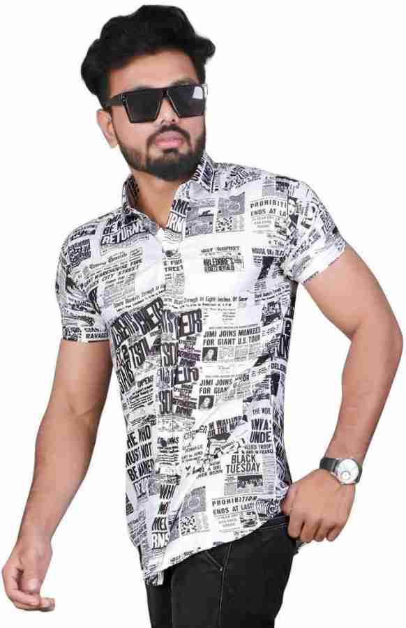 newspaper printed shirt flipkart