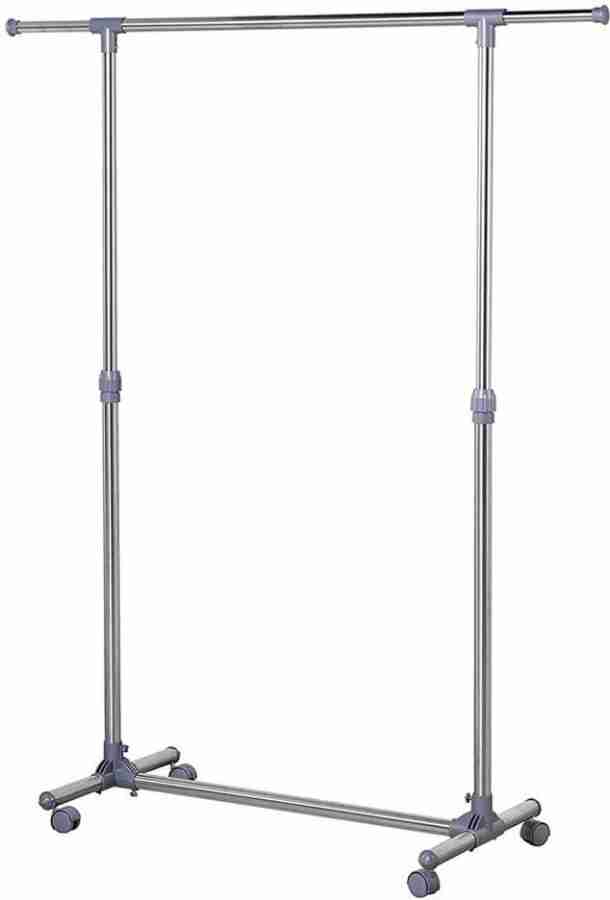 Vastra Steel Floor Cloth Dryer Stand Stainless Steel Adjustable Rolling Garment Rack Single Rail Rolling Clothes Rack Extensible Clothing Hanging Rack Price in India Buy Vastra Steel Floor Cloth Dryer...