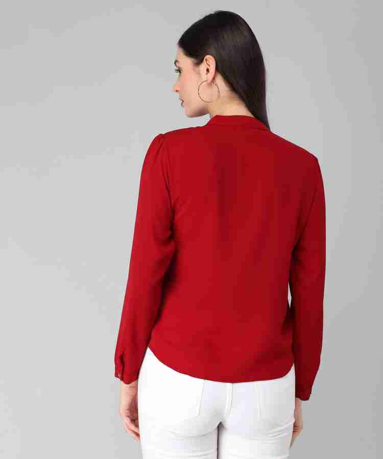 club factory fashion Women Solid Casual Maroon Shirt Buy club factory fashion Women Solid Casual Maroon Shirt Online at Best Prices in India Flipkart