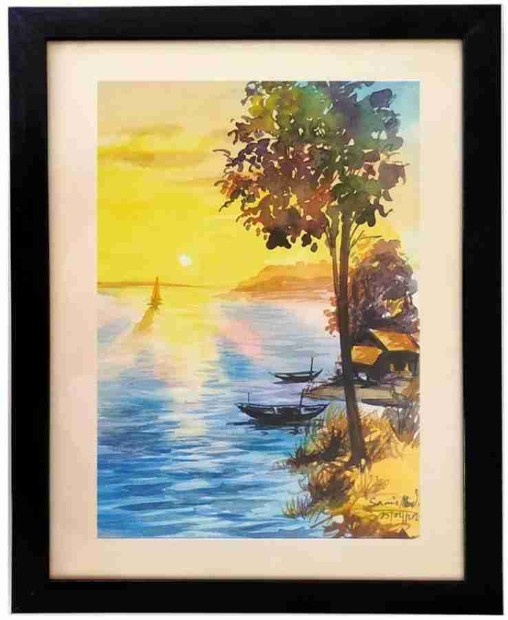 THE GODS GARDEN SUNRISE Watercolor 13 inch x 11 inch Painting