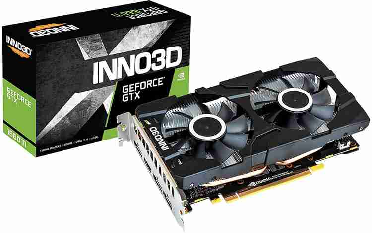 Inno3D NVIDIA Geforce GTX 1660 TI Twin X2 6GB GDDR6 Gaming Graphic Card N166T2 06D6 1710VA15 6 GB GDDR6 Graphics Card Inno3D Flipkart