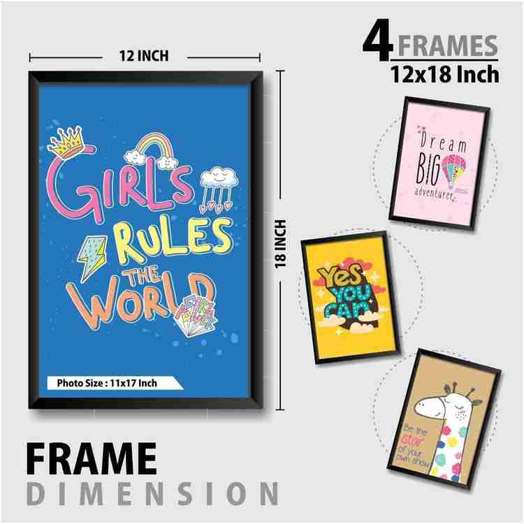 Motivational Quotes Funny Posters for Kids Girls Room and Children