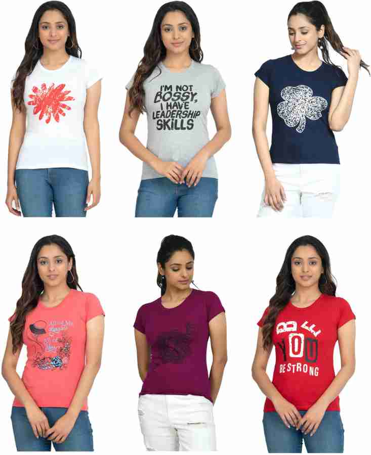 KAYU Printed Women Round Neck Multicolor T Shirt Buy KAYU Printed Women Round Neck Multicolor T Shirt Online at Best Prices in India Flipkart